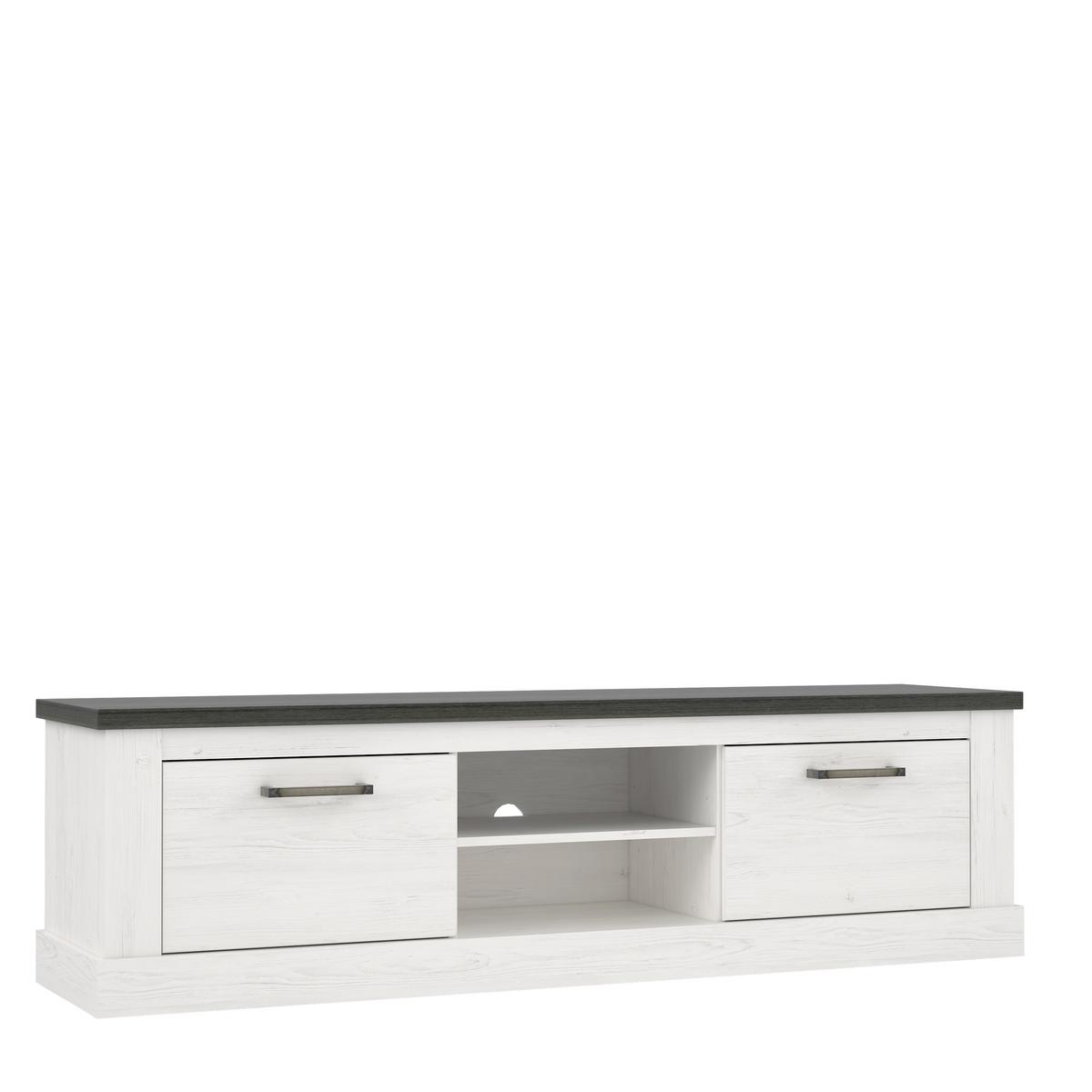 Comodă TV Montreal - alb/culoare coconar, Konventionell, metal/material pe bază de lemn (170,4/48,2/41,4cm) - Premium Living