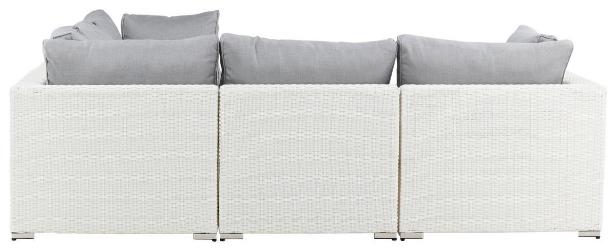 Loungegarnitur Amazon ca. 87x249 cm Hellgrau - Hellgrau, KONVENTIONELL, Kunststoff (87/249cm) - Gardenson