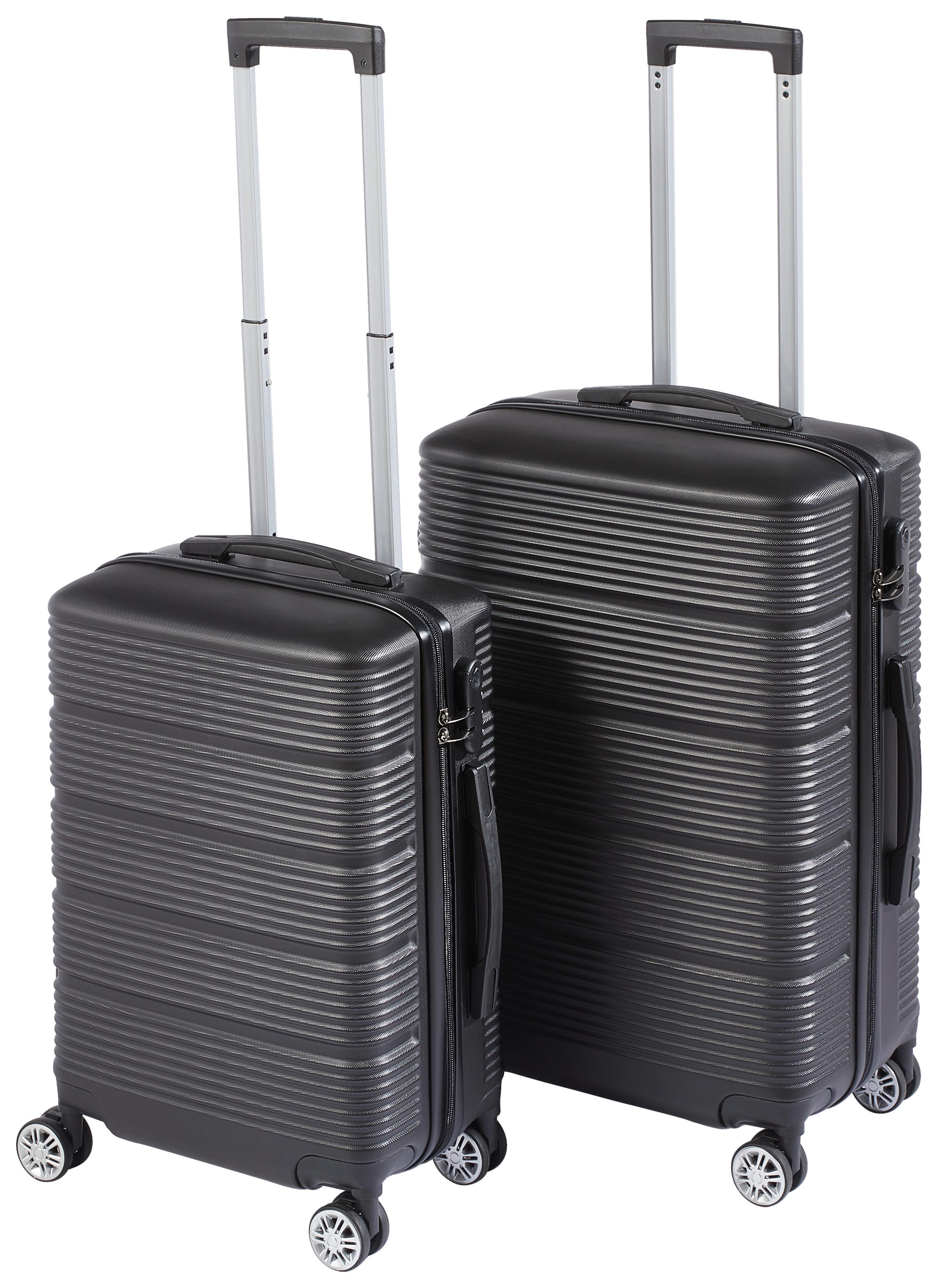 ZESTAW WALIZEK PODRÓŻNYCH LTS-99030 - czarny, Basics, tworzywo sztuczne/metal - Novel