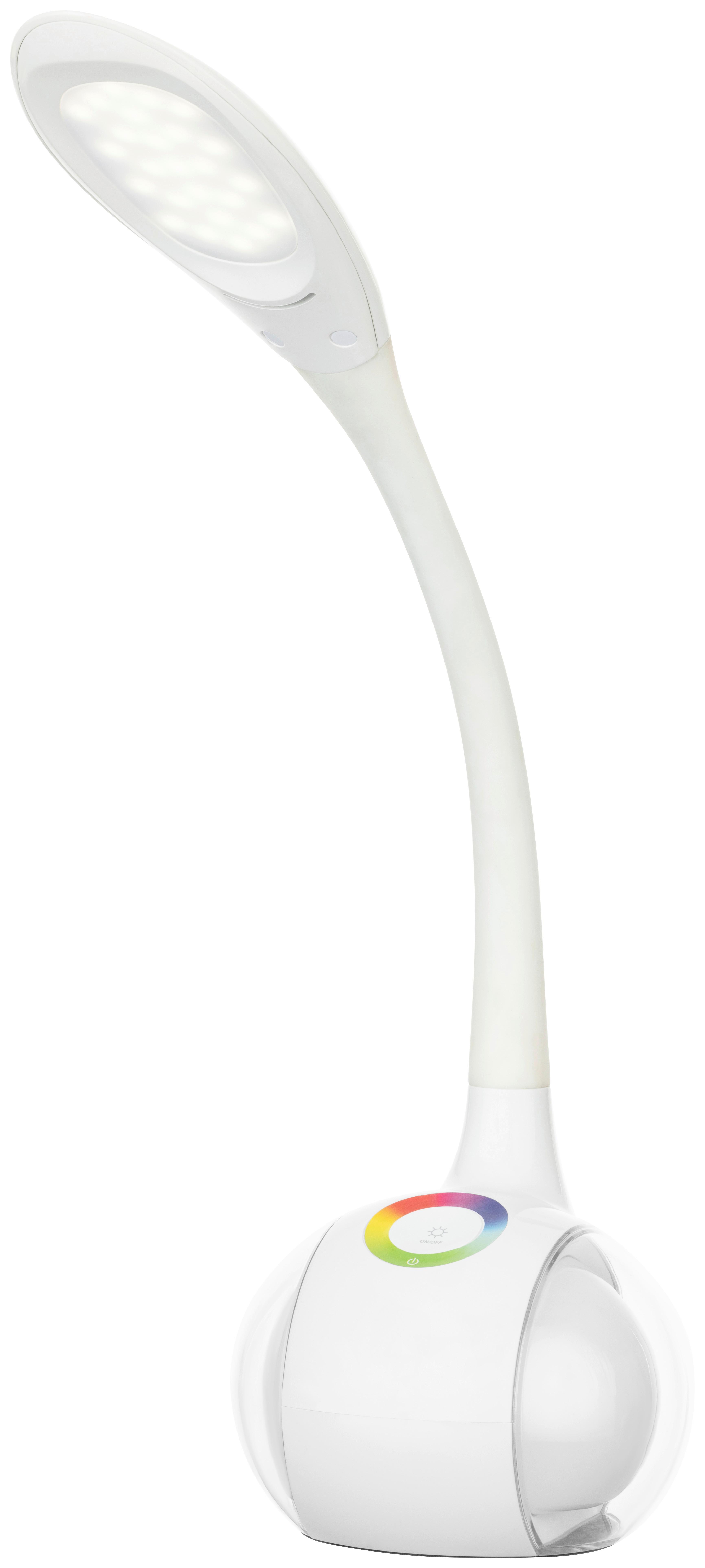 SKRIVBORDSLAMPA NIHAT - vit, Modern, plast (12,5/12,5/34cm) - Mömax