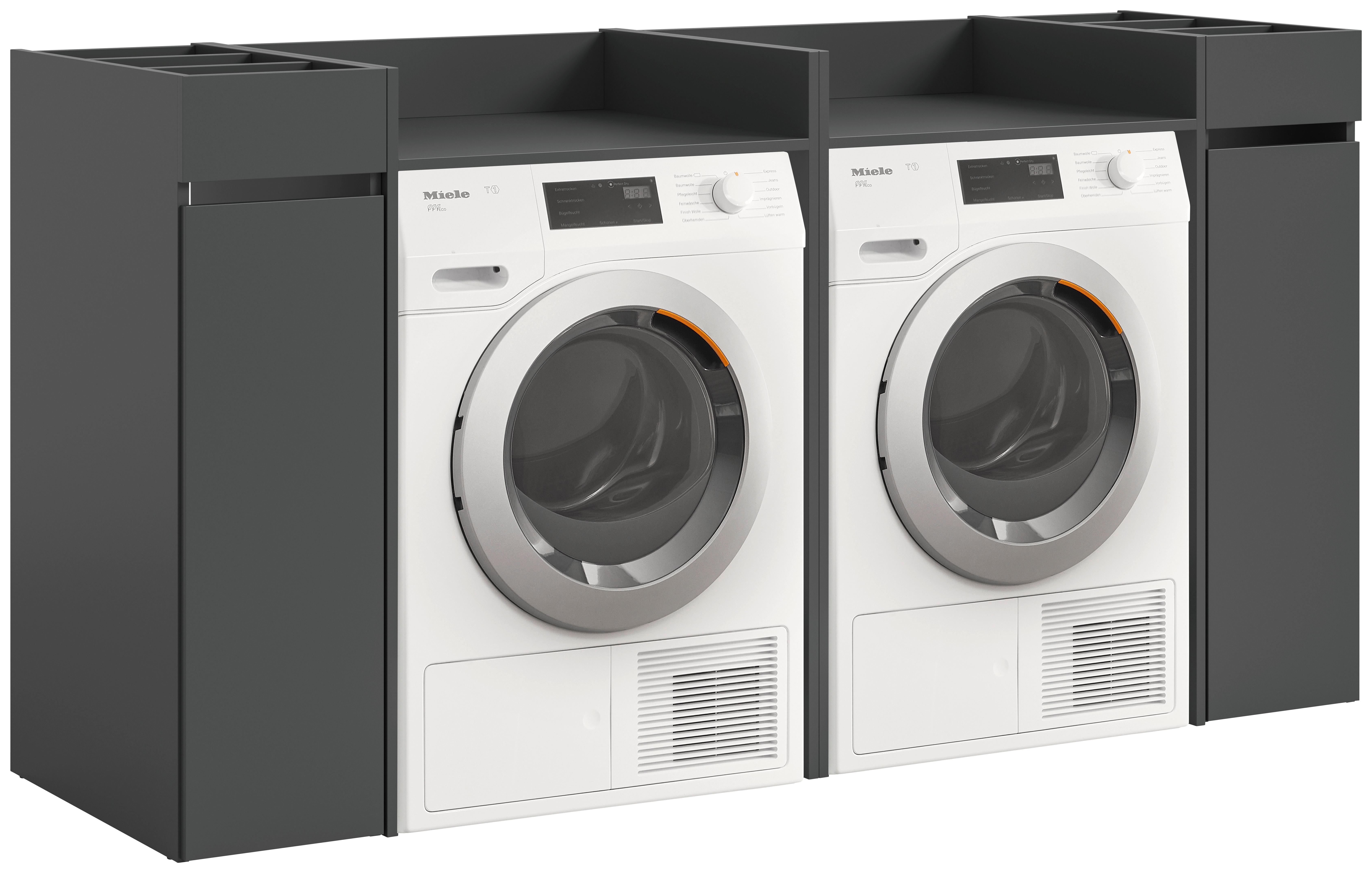 DULAP PENTRU MAșINA DE SPĂLAT FREE - antracit, Basics, material pe bază de lemn (190/101cm) - MID.YOU