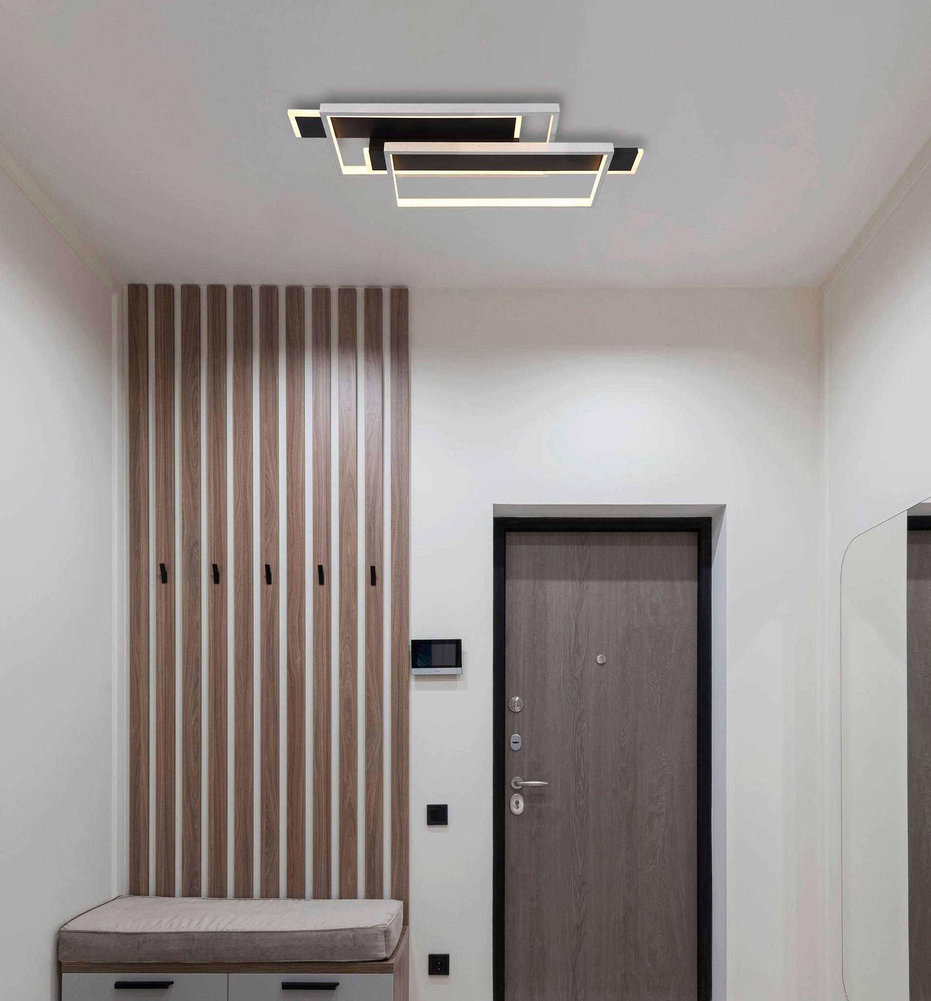 Led Mennyezeti Lámpa 67187-40 Finnley - fekete/opál, Design, műanyag/fém (62/27/8,2cm) - Globo
