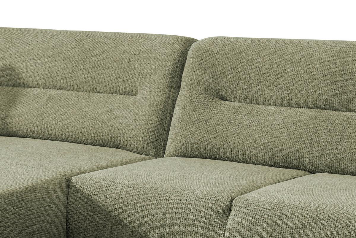 Wohnlandschaft Drago Grün Chenille - Wildeiche/Grün, MODERN, Holz/Textil (166/290cm) - MID.YOU
