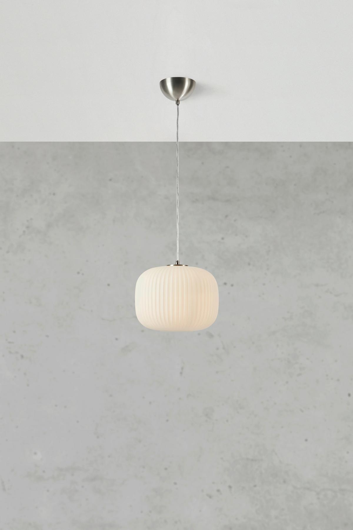 Pendelleuchte max. 40 Watt - Weiß, Design, Glas (25/25/21cm) - Markslöjd