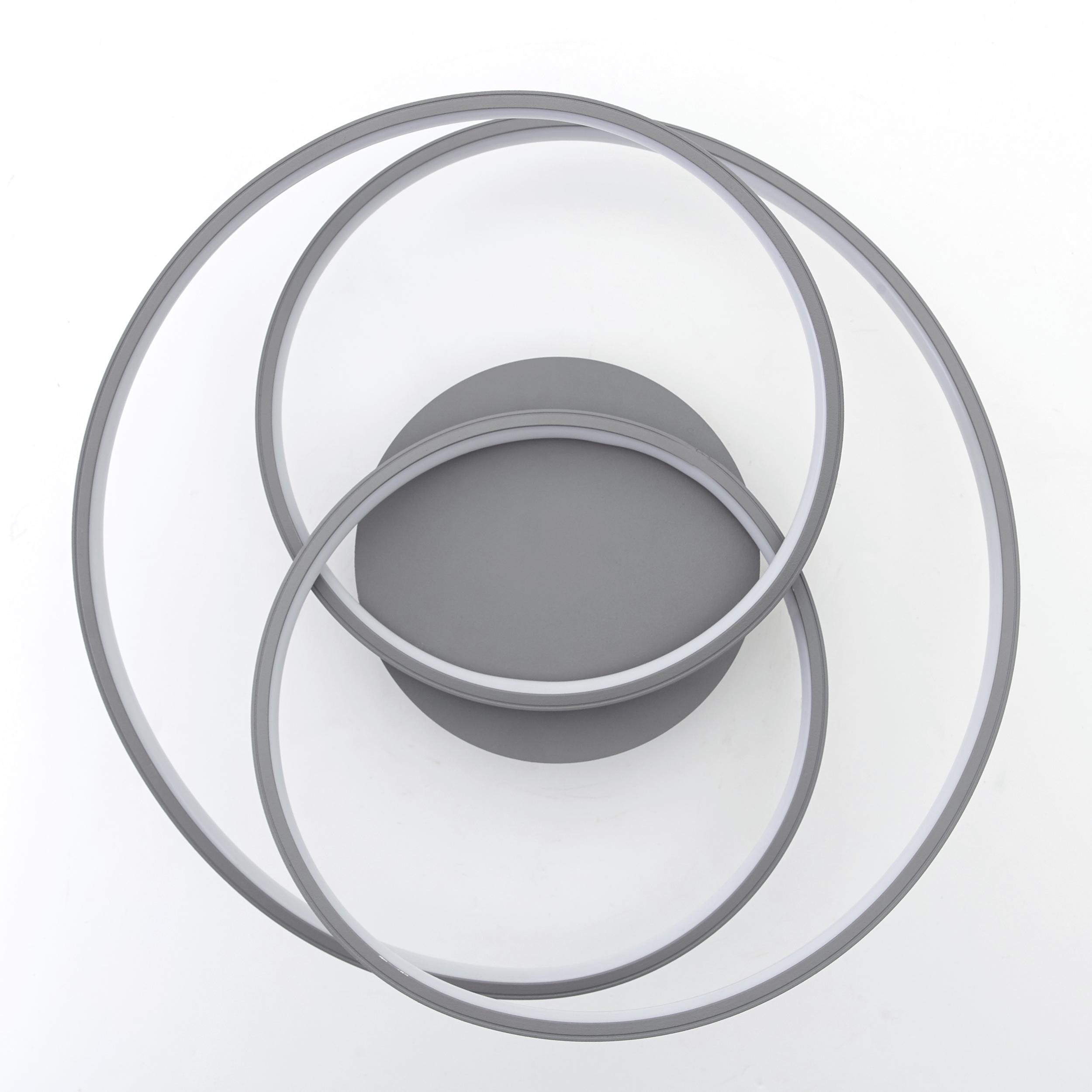LAMPA SUFITOWA LED G96894/22 LABYRINTH LED 40,4W - szary, Konventionell, metal/szkło (40/13cm)