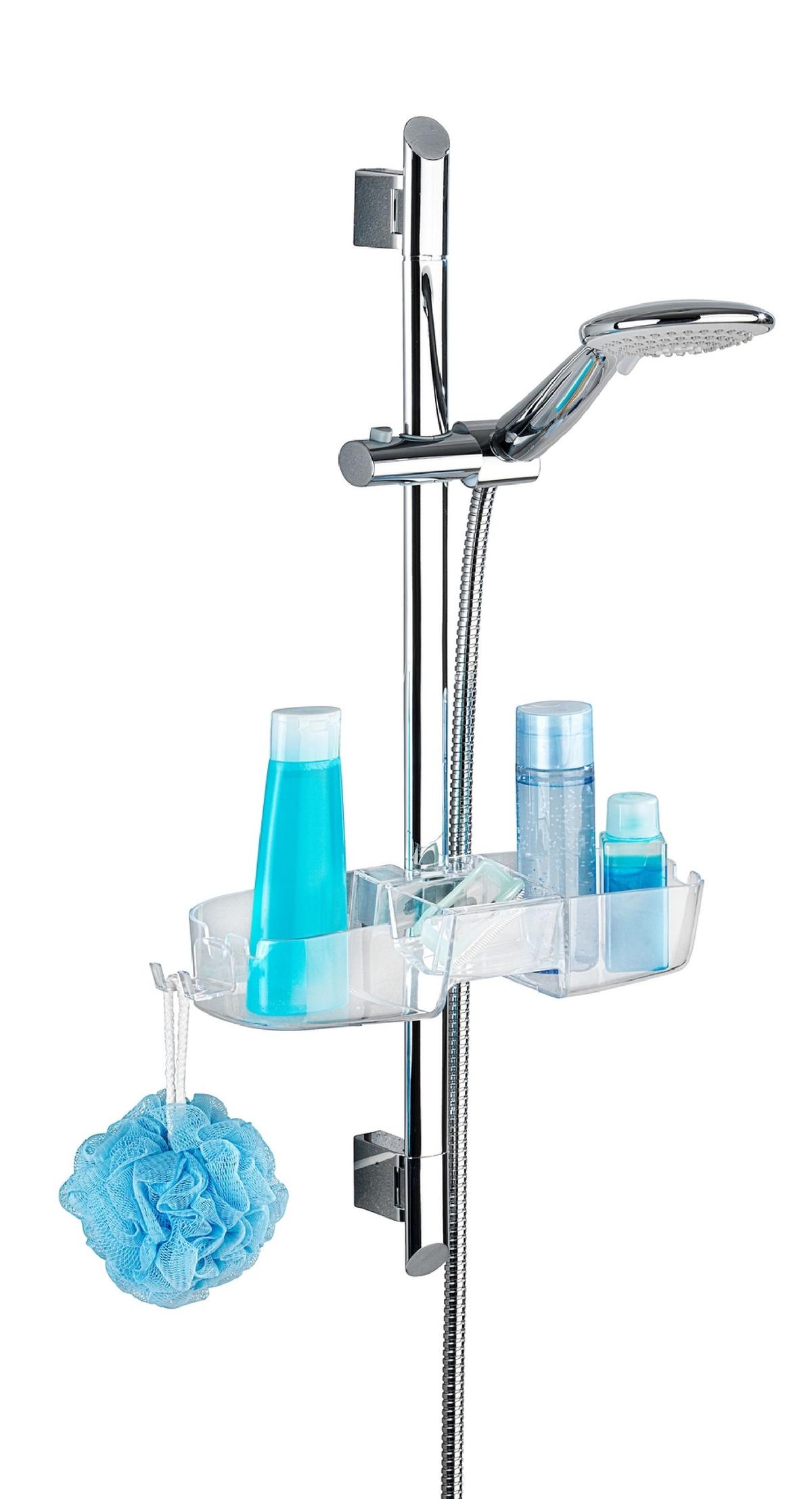 Etajeră Caddy - transparent, Modern, plastic (36/7,5/12cm) - Wenko