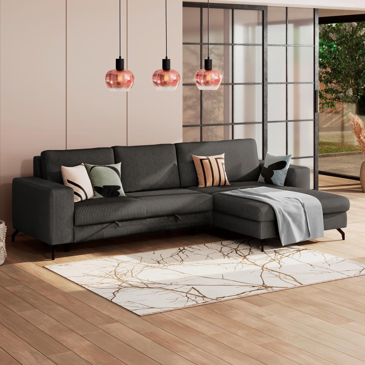 Coltar CLOUD - gri, Trend, textil (290/178cm) - Modern Living