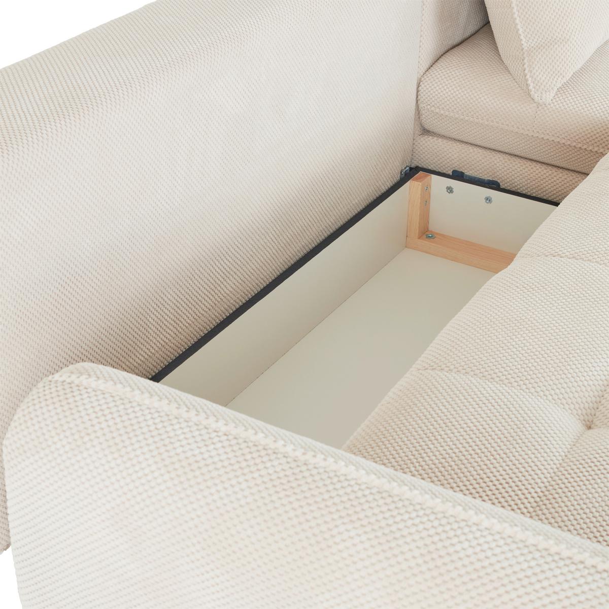 Canapea modulară WAVE - bej, Modern, lemn/metal (266/189cm) - Modern Living