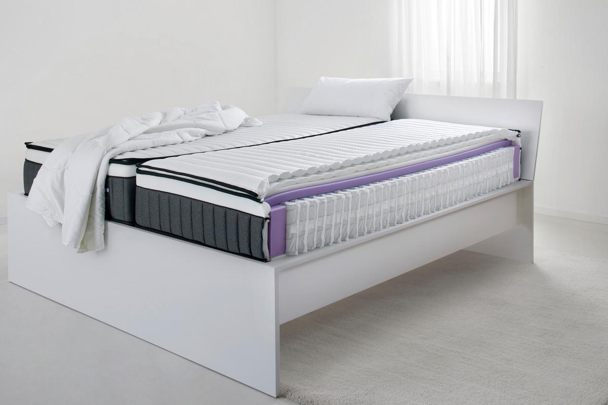 Taschenfederkernmatratze Thermo Adapt H4 ca. 200x200cm - Weiss, Textil (200/200cm) - Premium Living