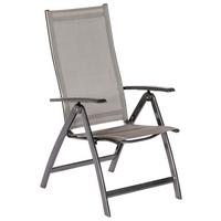 Gartenklappsessel-Set Vicenza ca. 58x111x71 cm Grau 2er-Set - Graphitfarben/Grau, MODERN, Kunststoff/Metall (58/111/71cm) - Gardenson