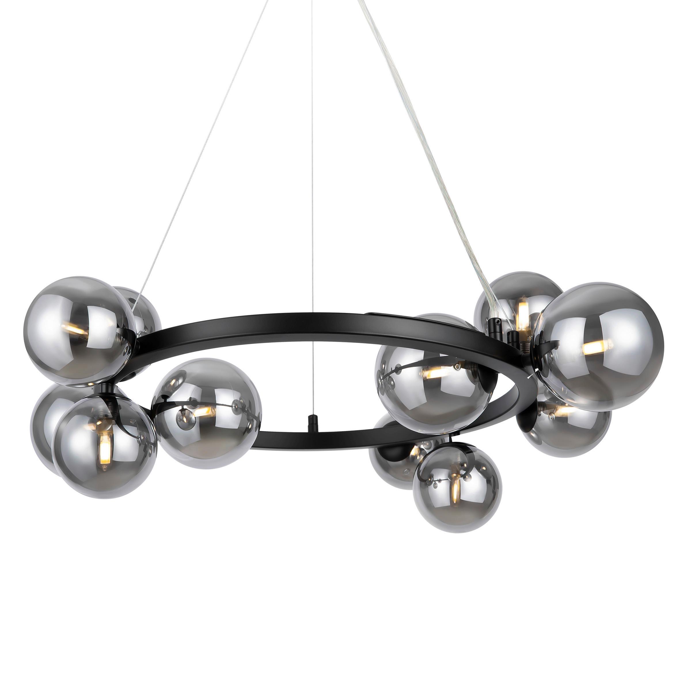 Pendelleuchte Dallas Schwarz max. 28 Watt - Schwarz, Trend, Glas/Metall (25/137/67cm) - MAYTONI