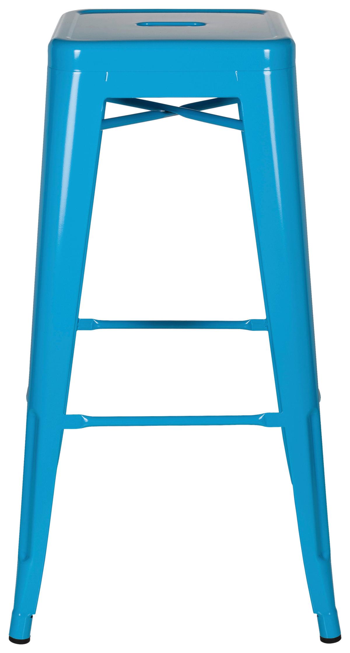 Barski Stol Vantaggio High, Svetlo Modra - svetlo modra, Basics, kovina (44/77/44cm) - MID.YOU