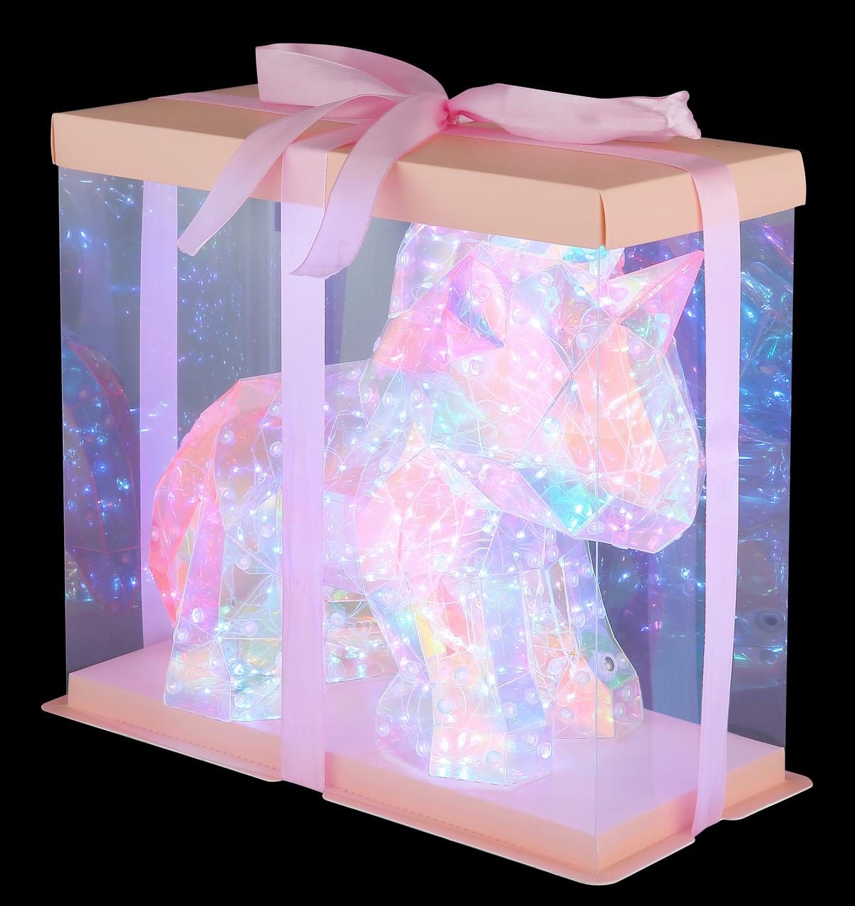 LED-TISCHLEUCHTE 28088N BRONDAR - Klar/Pink, Basics, Kunststoff (30/14/26cm) - Globo