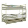LIT SUPERPOSÉ MILA -EXKLUSIV- - vert olive/couleur bouleau, bois (90/200cm) - Mömax