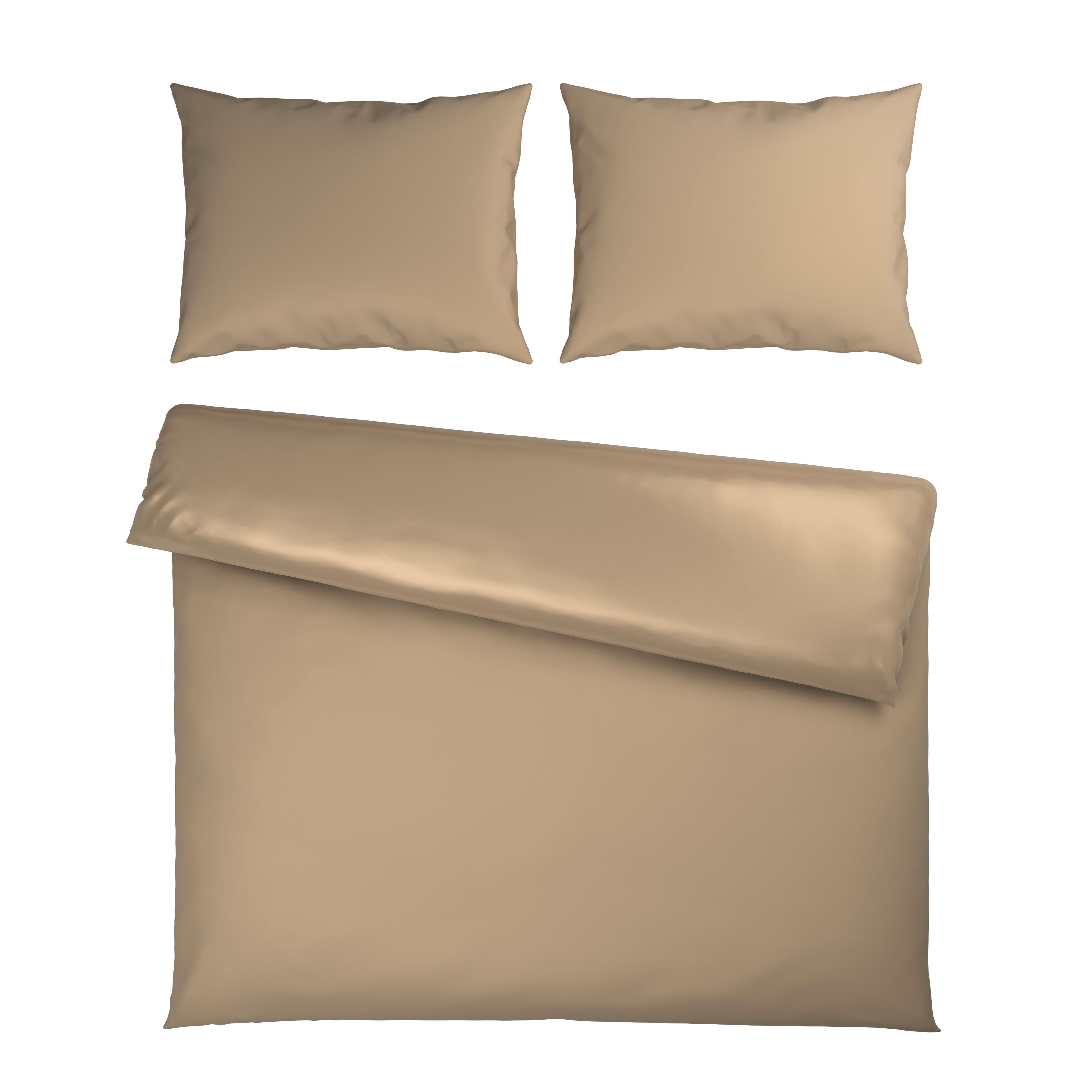 Ágyneműhuzat-garnitúra Kétszemélyes Xenia Uni Xxl - bézs, Modern, textil (200/220cm) - Premium Living