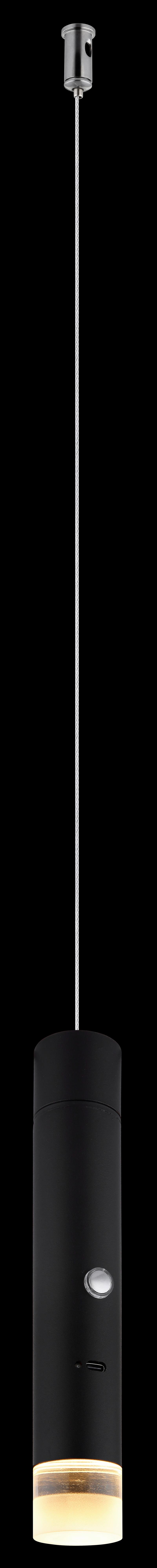 LAMPA WISZĄCA LED 16060 PELO - przejrzysty/czarny, Design, tworzywo sztuczne/metal (38/120cm) - Globo