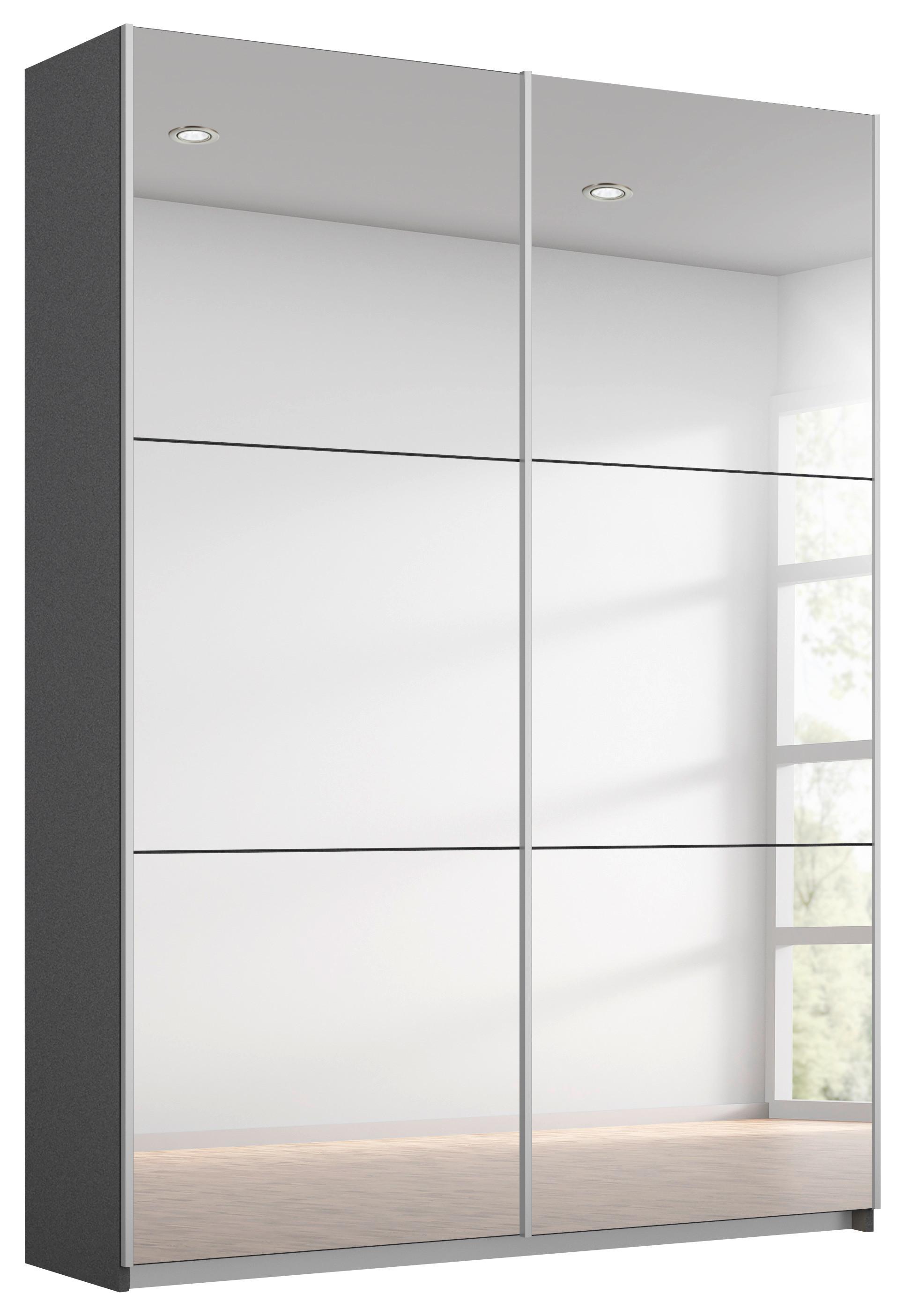 DULAP USI CULISANTE REFLECT - argintiu/gri, Modern, material pe bază de lemn (131/210/59cm)