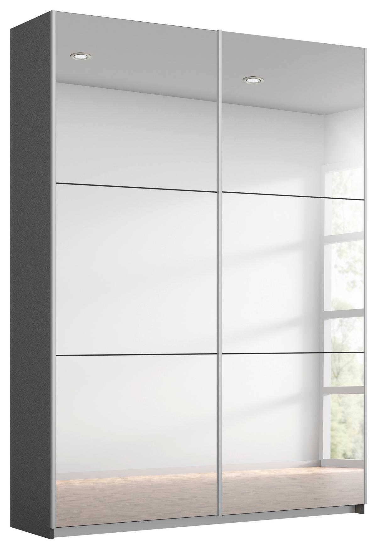 DULAP USI CULISANTE REFLECT - argintiu/gri, Modern, material pe bază de lemn (131/210/59cm)