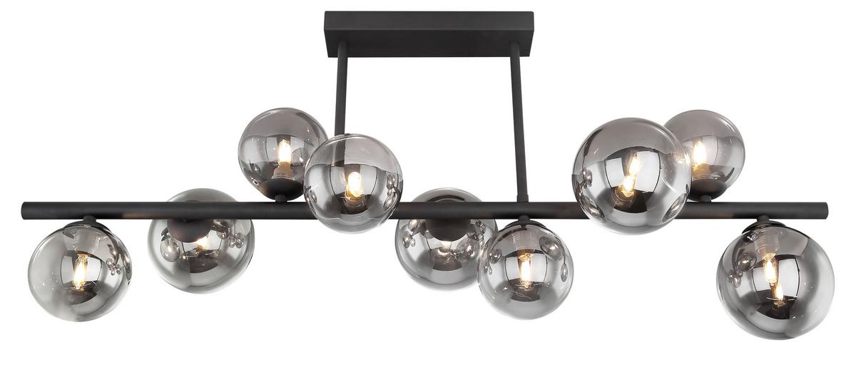 LED-Deckenleuchte Riha max. 3,5 Watt - Schwarz, Design, Glas/Metall (86/30/35,8cm) - Globo