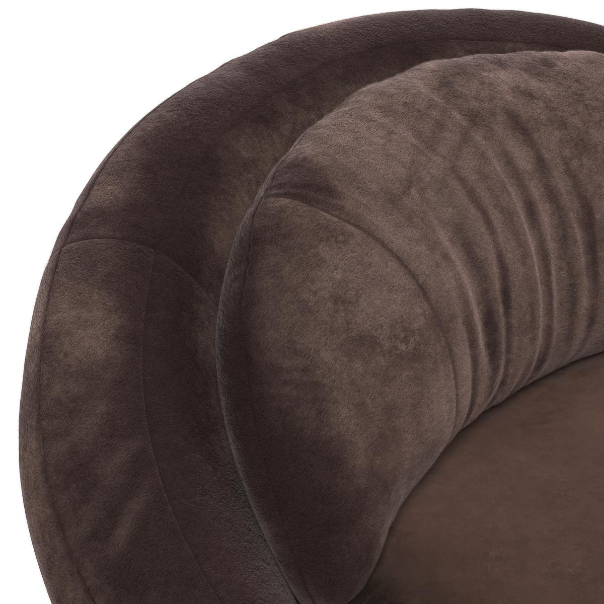 Designsessel Pio drehbar Braun - Schwarz/Braun, MODERN, Textil/Metall (130/80/112cm) - Mömax