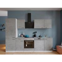 Kuhinjski Blok Z Aparati Malia, 280cm - barve nerjavečega jekla/siva, Basics, kovina/leseni material (280cm) - Respekta