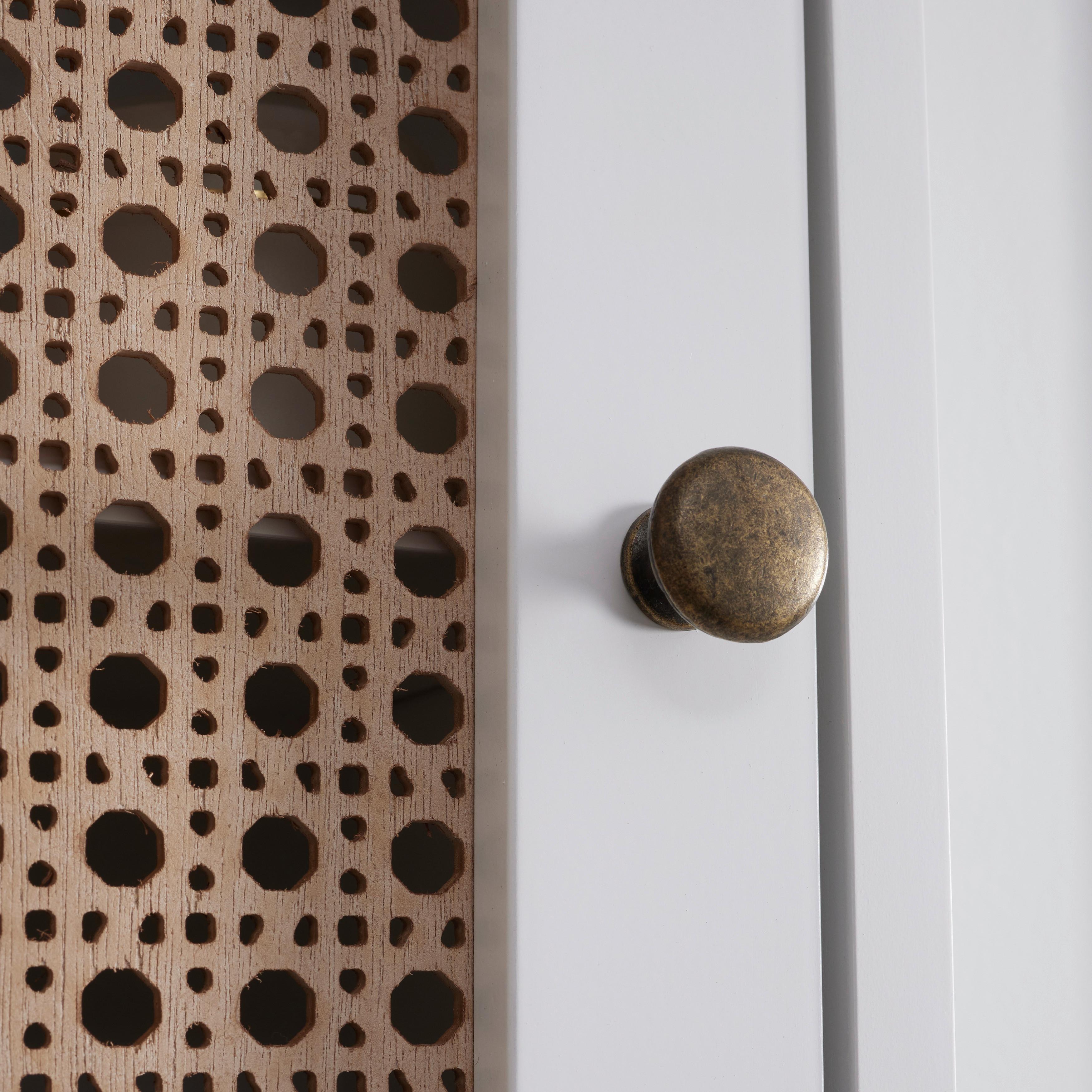 VÄGGSKÅP LISA - vit/bronsfärgad, Modern, metall/trämaterial (32/72/20cm) - Bessagi Home