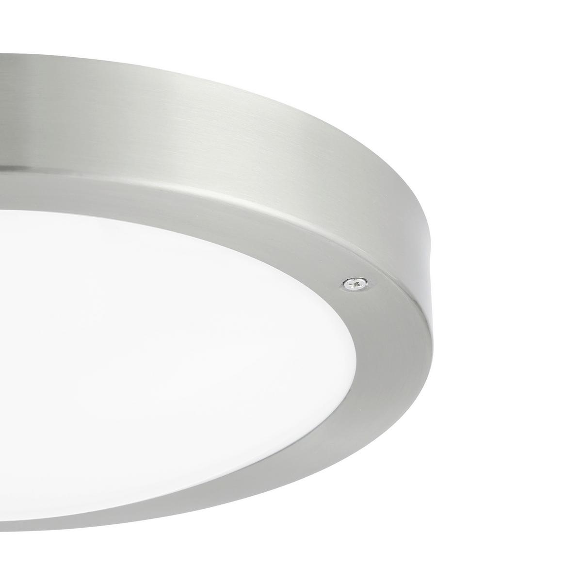 Außenwandleuchte Vento Weiß/Edelstahlfarben max. 2,5W - Edelstahlfarben/Weiß, Basics, Glas/Metall (28,5/28,5/8cm) - Eglo