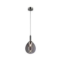 Led Viseća Svjetiljka Lukka - srebrne boje/boje kroma, Design, staklo/metal (18/18/115cm)
