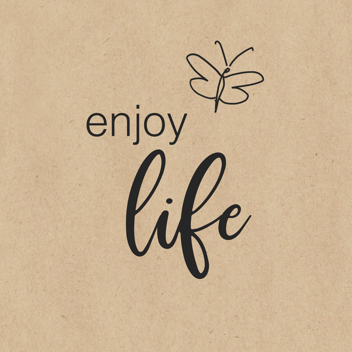 Serviette By Nature in Hellbraun ca. 33x33cm - Hellbraun/Schwarz, Modern, Papier (33/33cm)