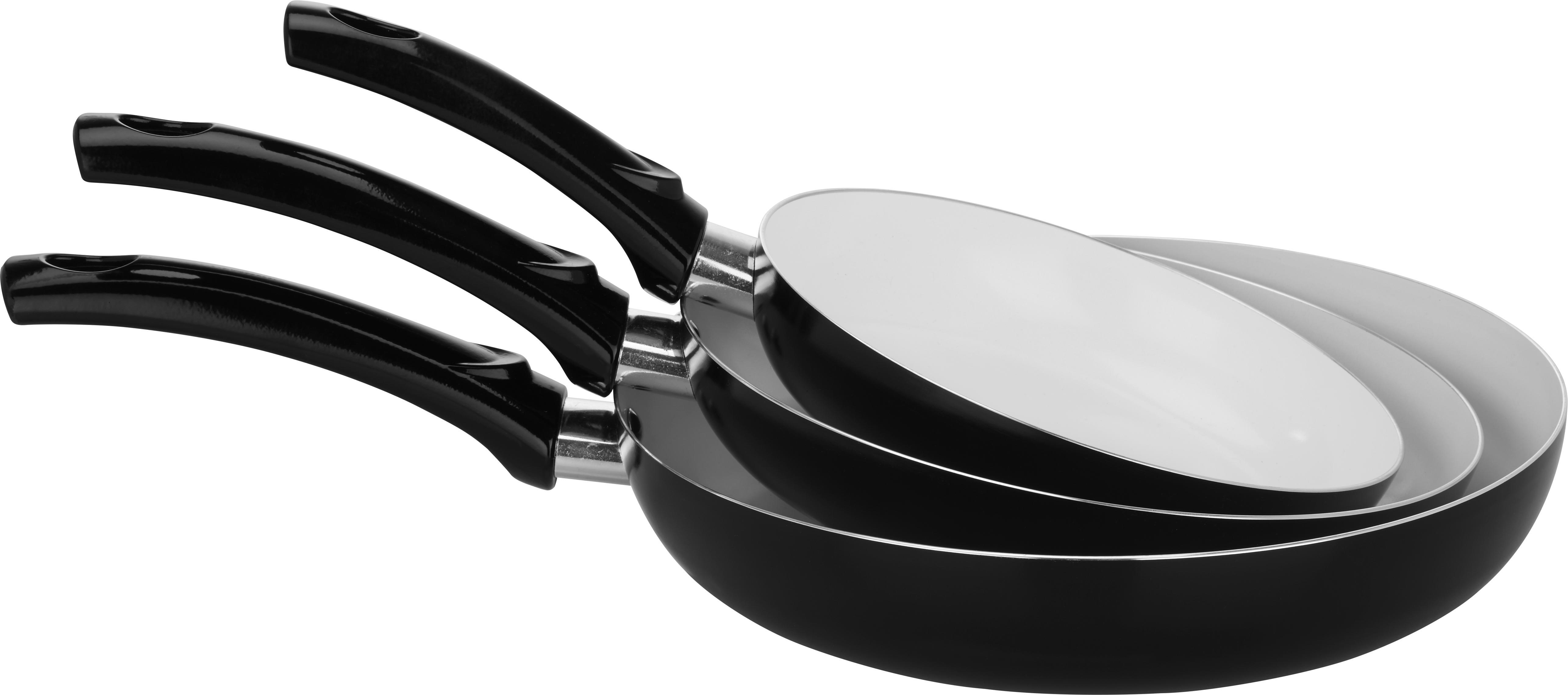 Pfannenset Melina, 3-teilig - Schwarz, KONVENTIONELL, Kunststoff/Metall - Mömax modern living