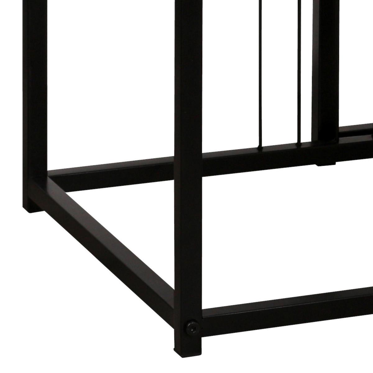 Set de mese auxiliare NEAPL - culoare natur/negru, Modern, metal/material pe bază de lemn (40-35/50-45/40-35cm) - Modern Living