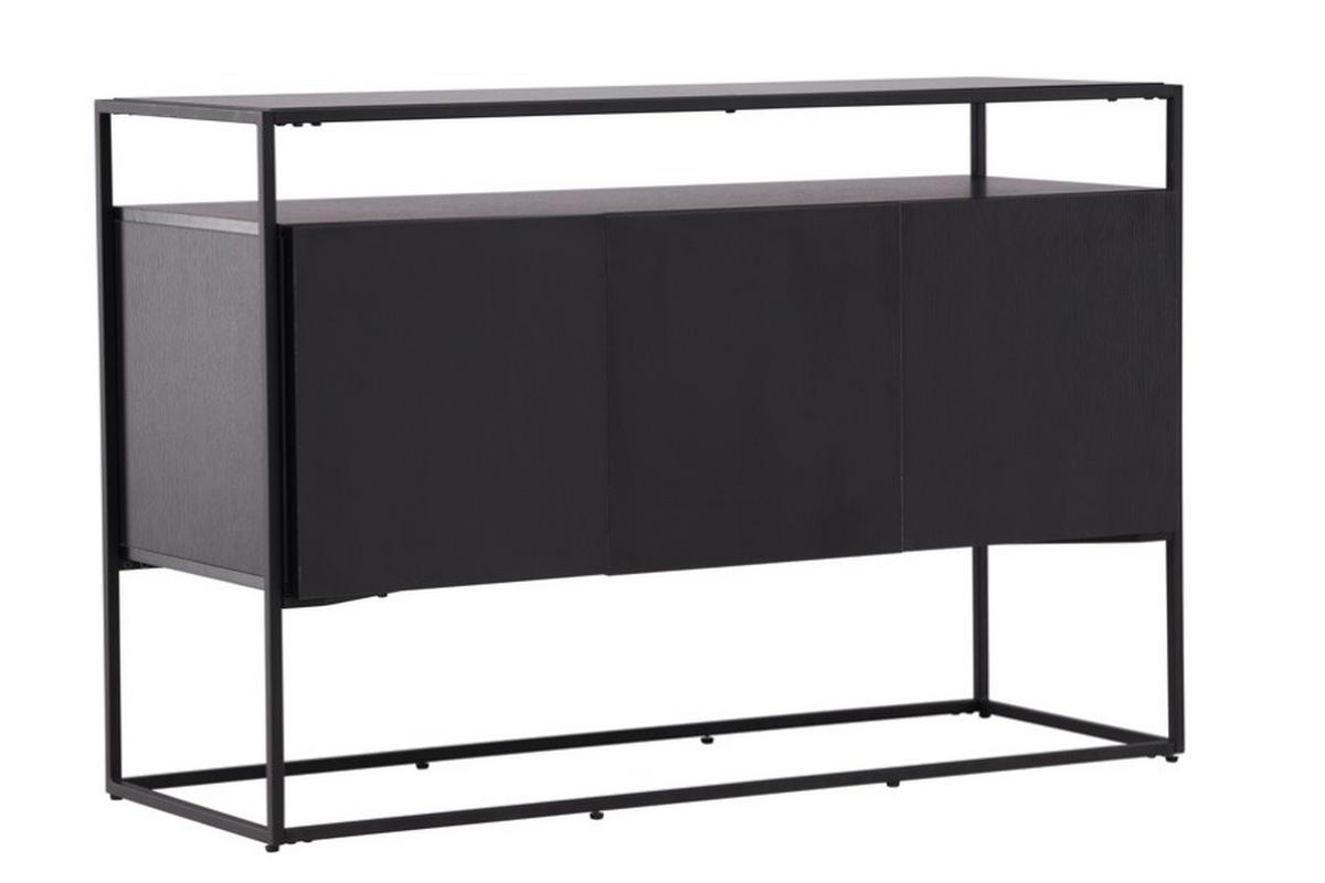 SIDEBOARD KINGSPORT - Schwarz, Design, Holz/Metall (120/80/45cm) - Livetastic