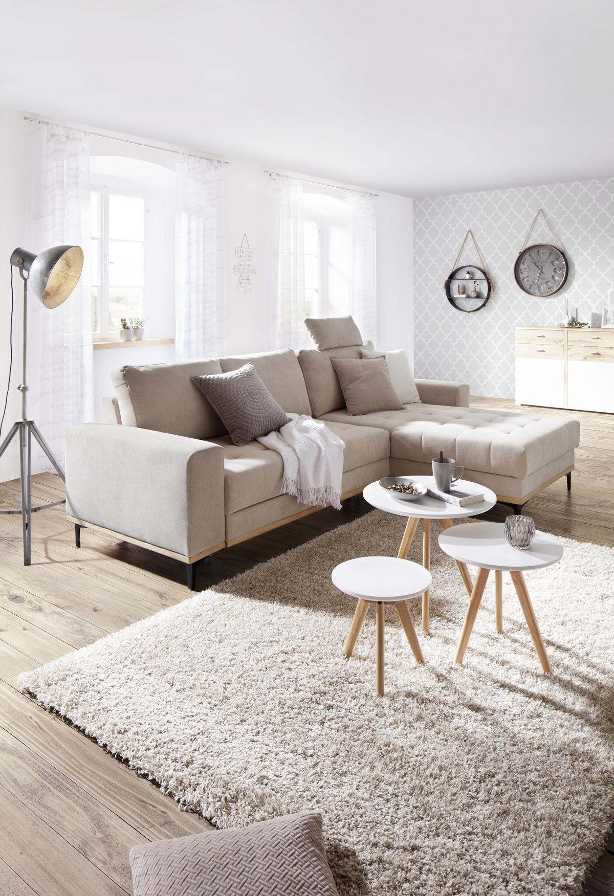 Kopfstütze CASPER - beige, Konventionell, textile (52/23/14cm) - Zandiara