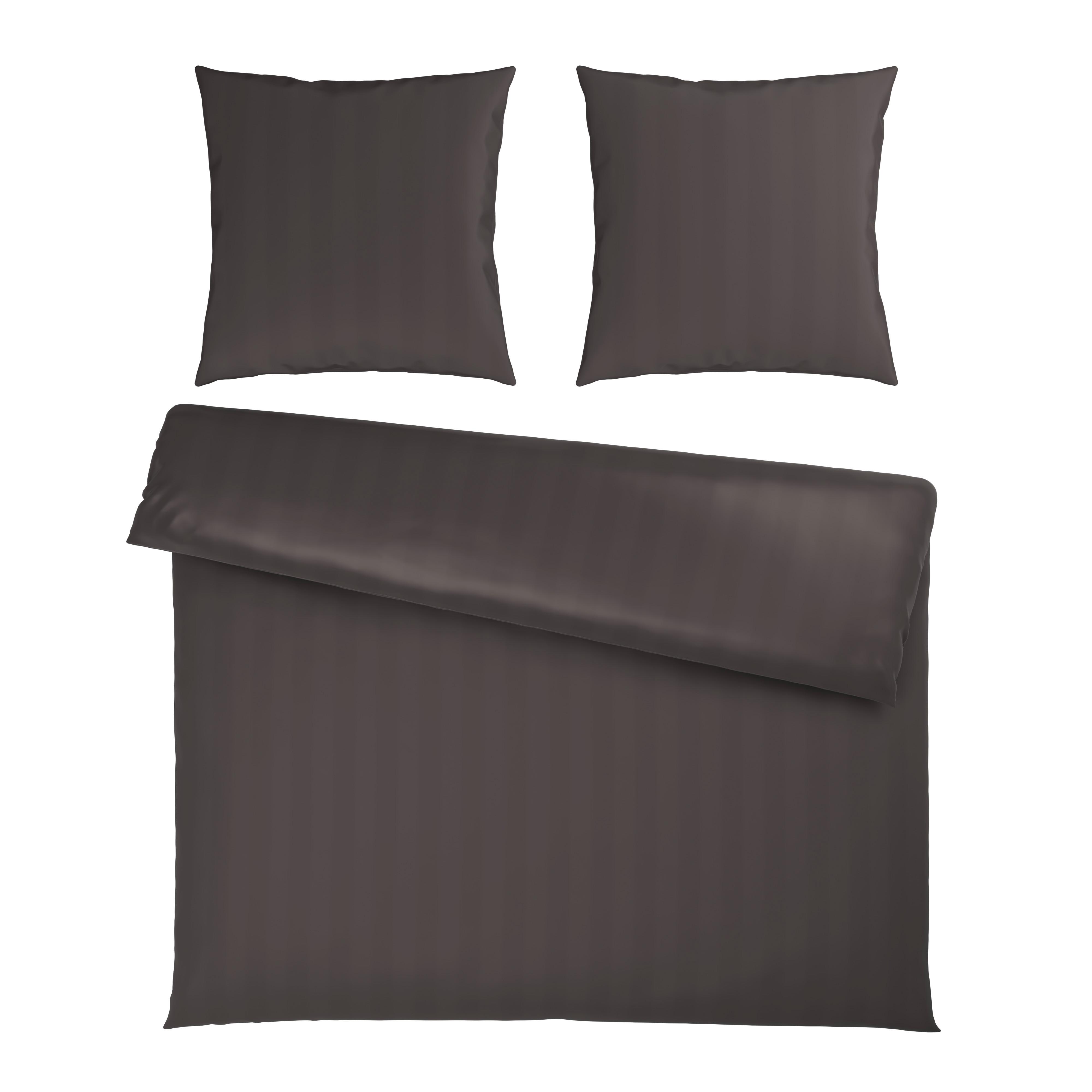 Bettwäsche Xenia Streif XXL Anthrazit ca. 200x200cm - Anthrazit, MODERN, Textil (200/200cm) - Premium Living