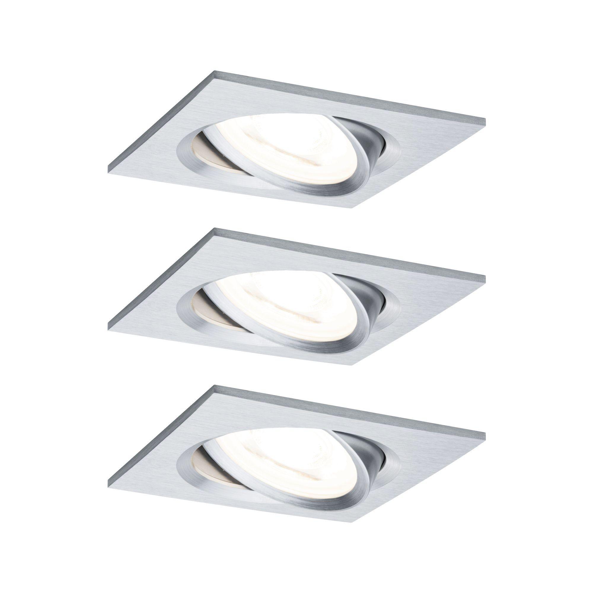 LED-Deckenleuchte Nova max. 3x 6,5 Watt, 3-teilig - Alufarben, Basics, Metall (8,4/8,4cm) - Paulmann