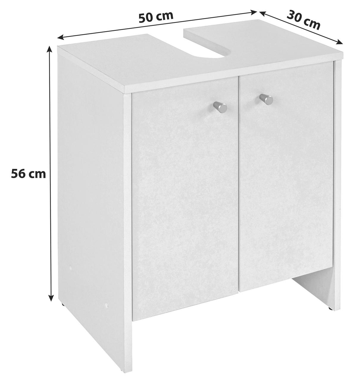 Element Ispod Umivaonika Klassik - bijela/boje aluminija, Konvencionalno, plastika (50/56/30cm)
