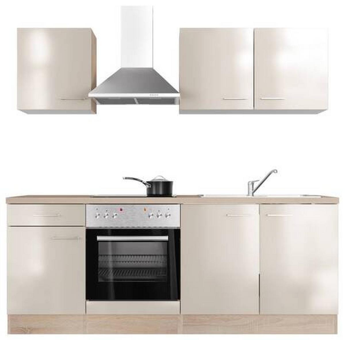 Kuhinjski Blok Nepal - barve nerjavečega jekla/kašmir, Moderno, kovina/leseni material (210cm) - FlexWell