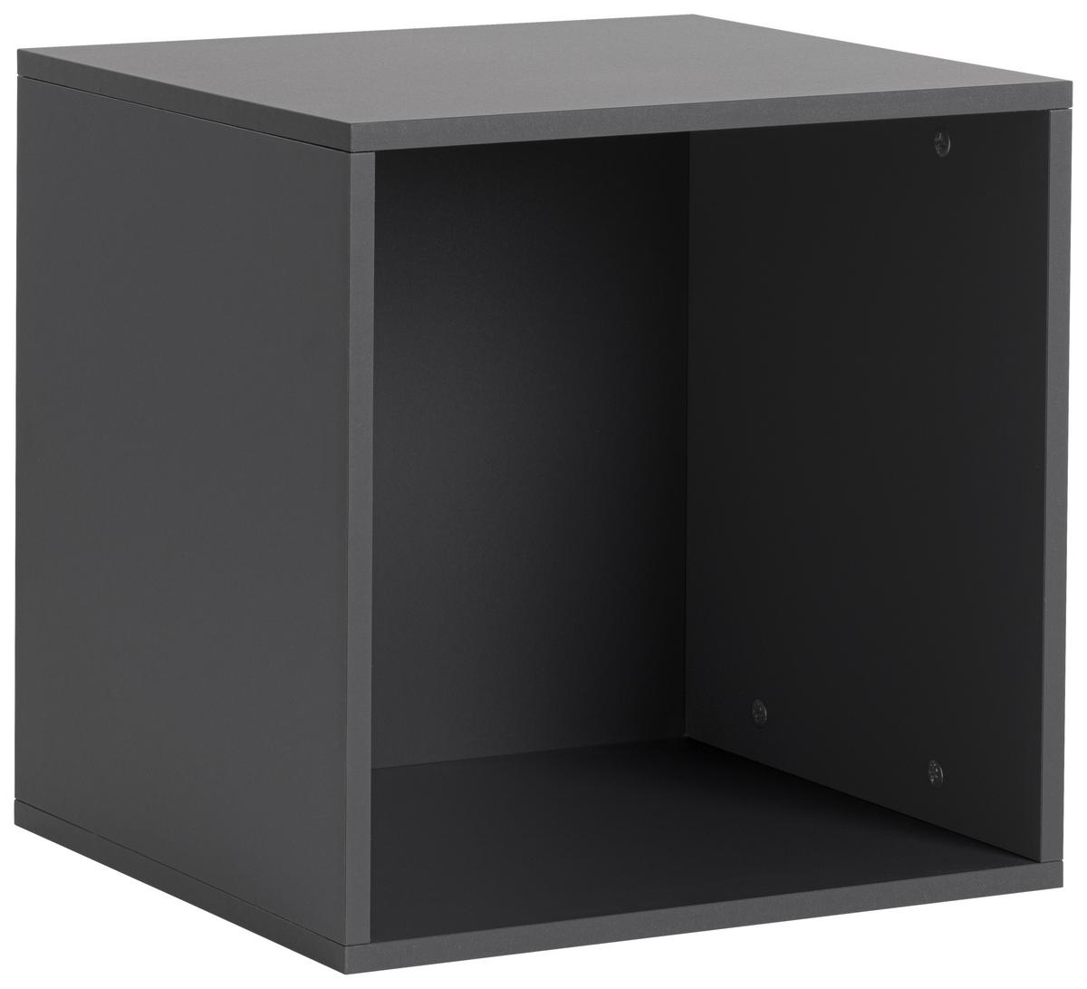 Sitzbox Cubix zum hängen Anthrazit - Anthrazit, KONVENTIONELL, Holzwerkstoff (36/36/34cm) - Mömax