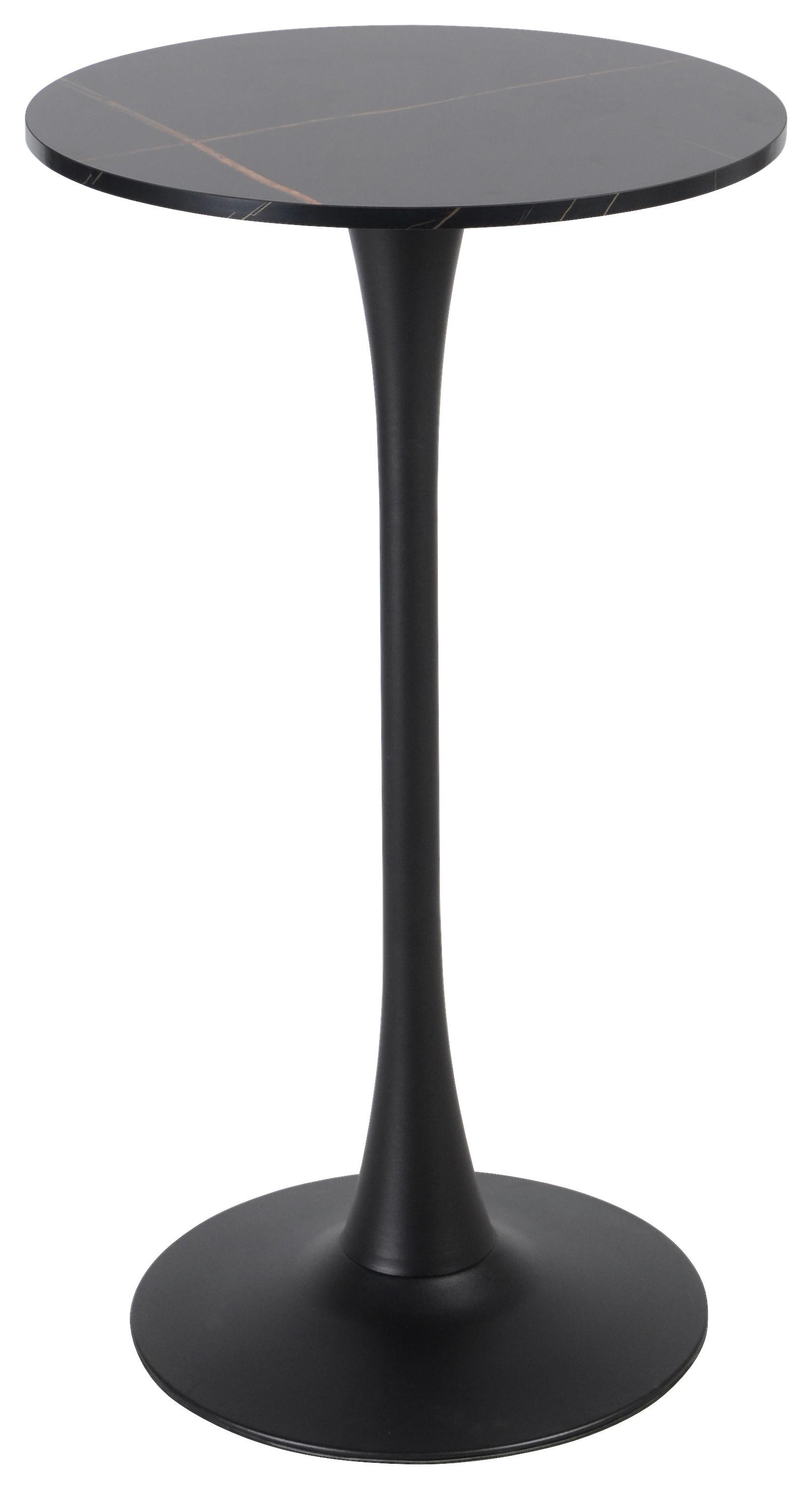 Bartisch Moritz Schwarz - Schwarz, MODERN, Holzwerkstoff/Metall (60/105cm) - Mömax