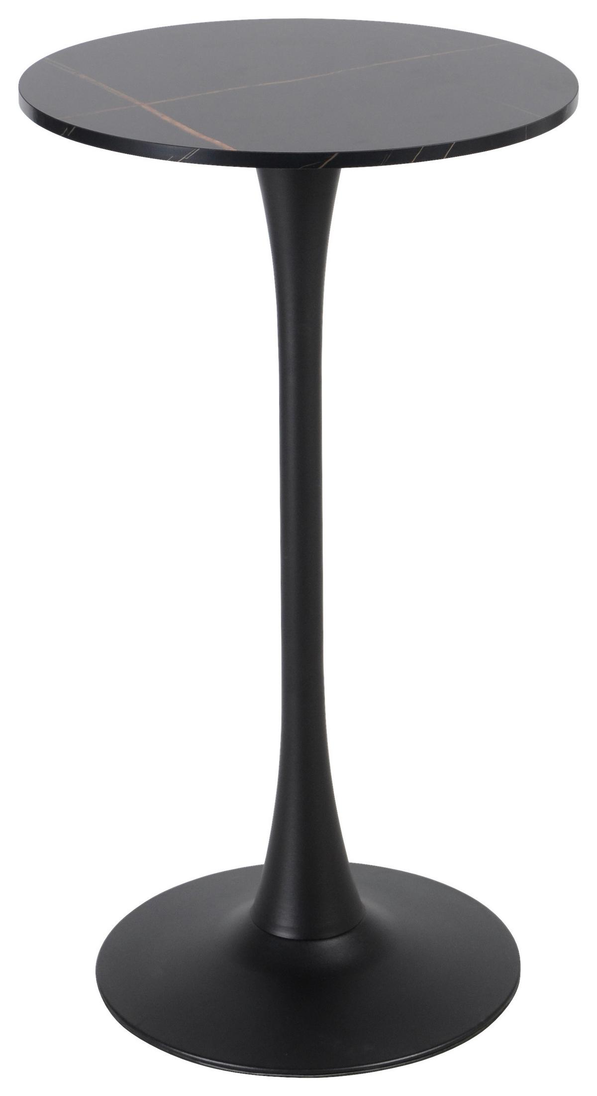 Barska Miza Moritz - črna, Moderno, kovina/leseni material (60/105cm) - Mömax