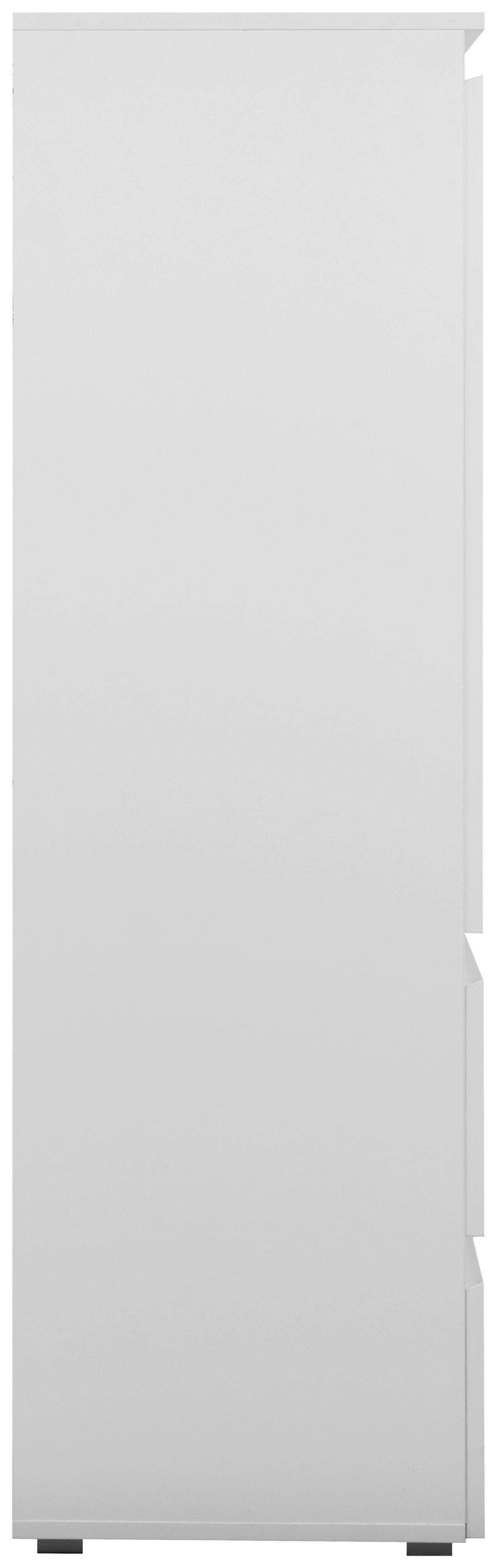 KOMODA WYSOKA IMAGE 53A - antracytowy/biały, Design, materiał drewnopochodny/tworzywo sztuczne (116/131/40cm) - MID.YOU