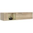 Hängeelement in Eichefarben - Eichefarben/Weiß, MODERN, Holzwerkstoff/Metall (144/35/38cm) - Premium Living Hängeelement in Eichefarben - Eichefarben/Weiß, MODERN, Holzwerkstoff/Metall (144/35/38cm) - Premium Living