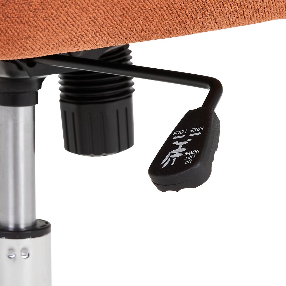 KRZESŁO Z PODŁOKIETNIKAMI SIGI    -NOVEL- - kolor stalowy/pomarańczowy, Konventionell, metal/tkanina (60/77-84/66cm) - Novel