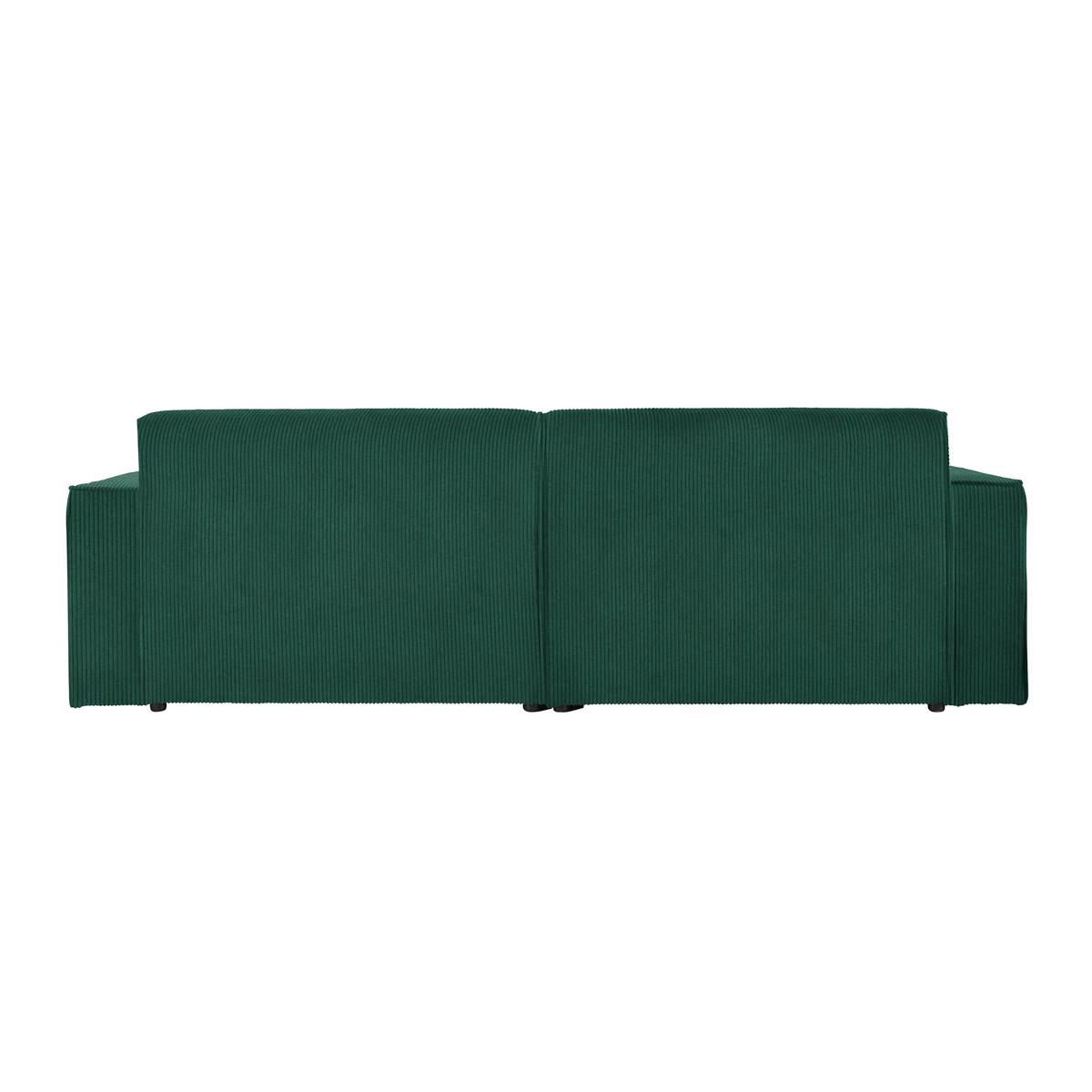 Wohnlandschaft Loft Dunkelgrün - Dunkelgrün/Schwarz, MODERN, Kunststoff/Textil (172/75/265cm) - Mömax