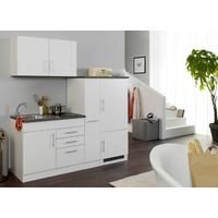 Küchenblock Toronto II m. Geräten Weiß - Chromfarben/Graphitfarben, MODERN, Holzwerkstoff/Metall (190cm) - Held