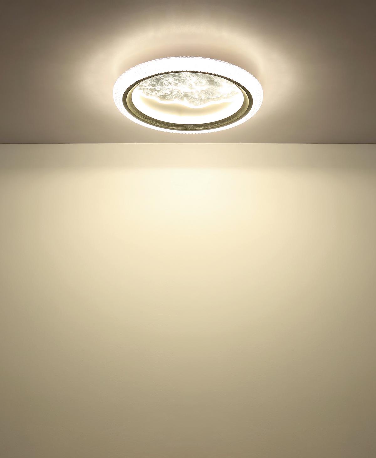 Led-deckenleuchte 48494-28 Odessa - Sandfarben/Klar, Basics, Kunststoff/Metall (39,5/5,5cm) - Globo