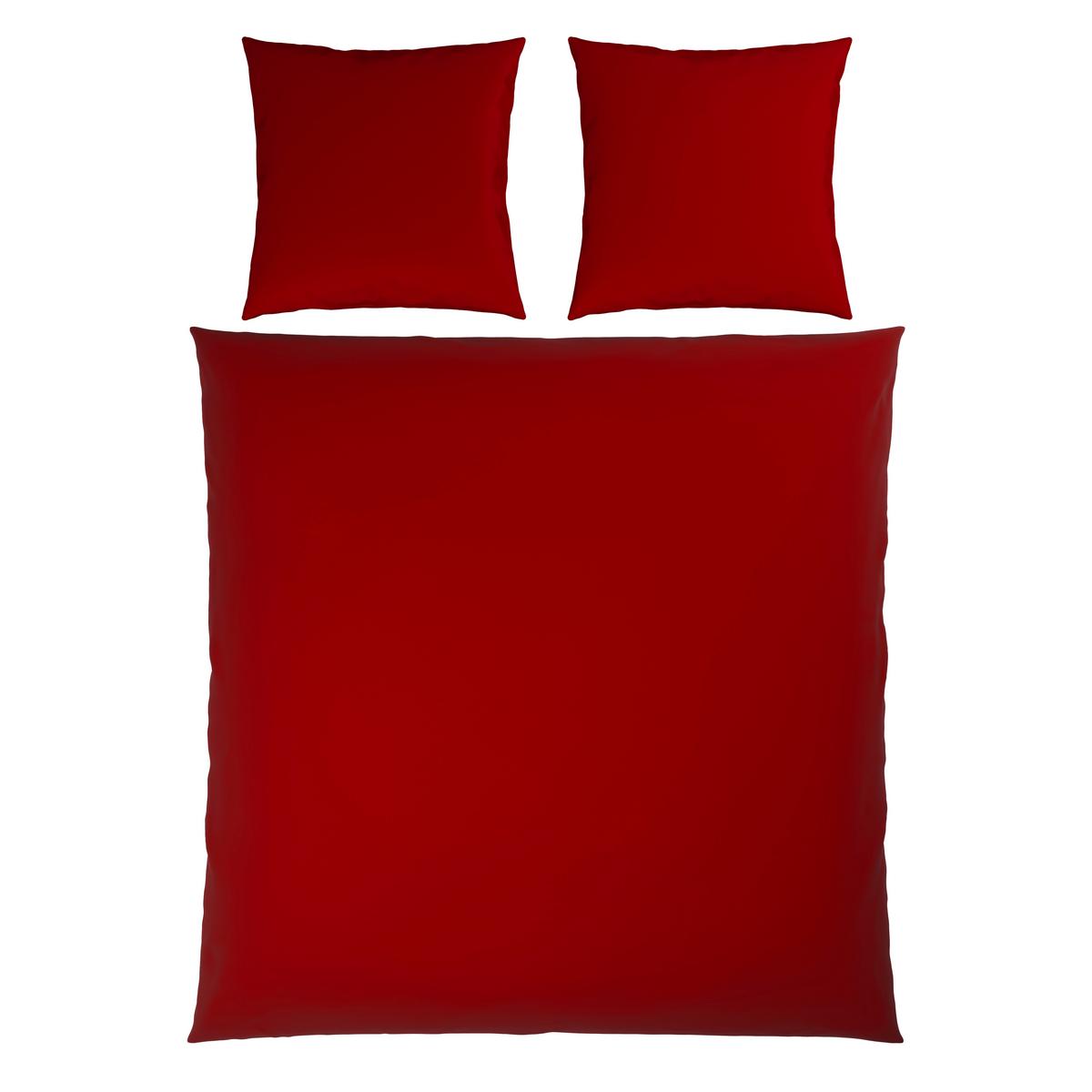 Bettwäsche Xenia Uni XXL Rot ca. 200x200cm - Rot, MODERN, Textil (200/200cm) - Premium Living