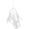 Traumfänger Eloise Weiß - Weiß, Kunststoff/Fell (6/24cm) - Mömax modern living