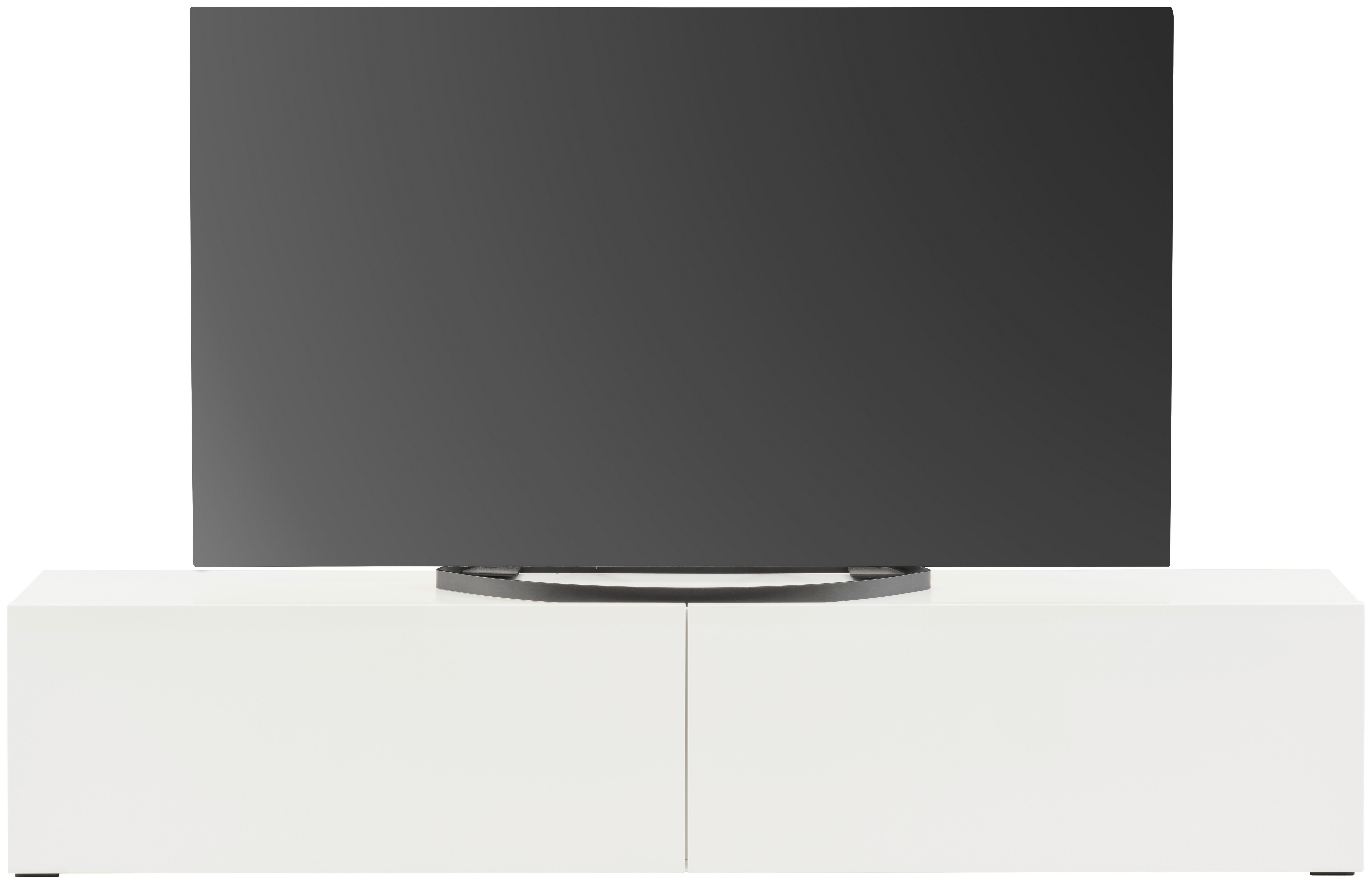 Comodă Tv Otis - alb lucios intens, Modern, material pe bază de lemn (180/37/31,6cm) - Modern Living