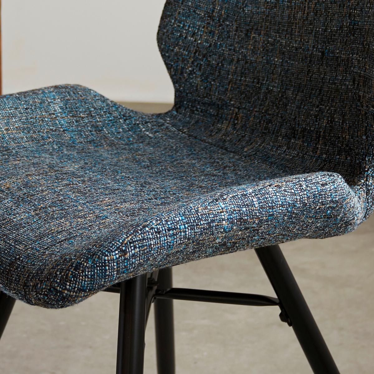 STUHL-SET BARRON - Blau/Schwarz, Design, Textil (47/82/55cm) - MID.YOU